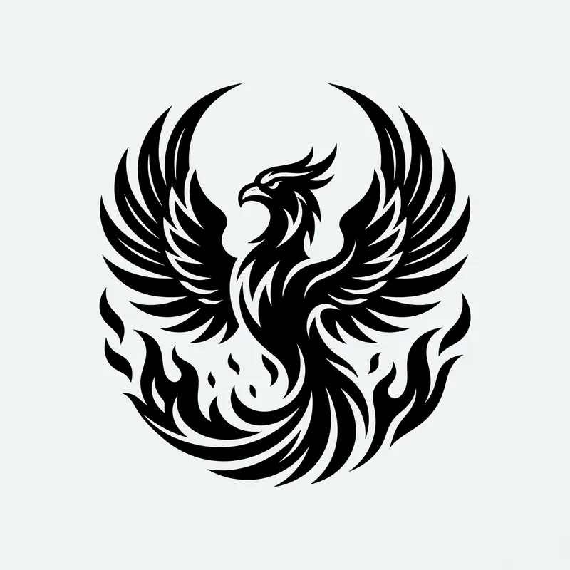 Epic Black Phoenix Logo Design Epic Black Phoenix Logo Design