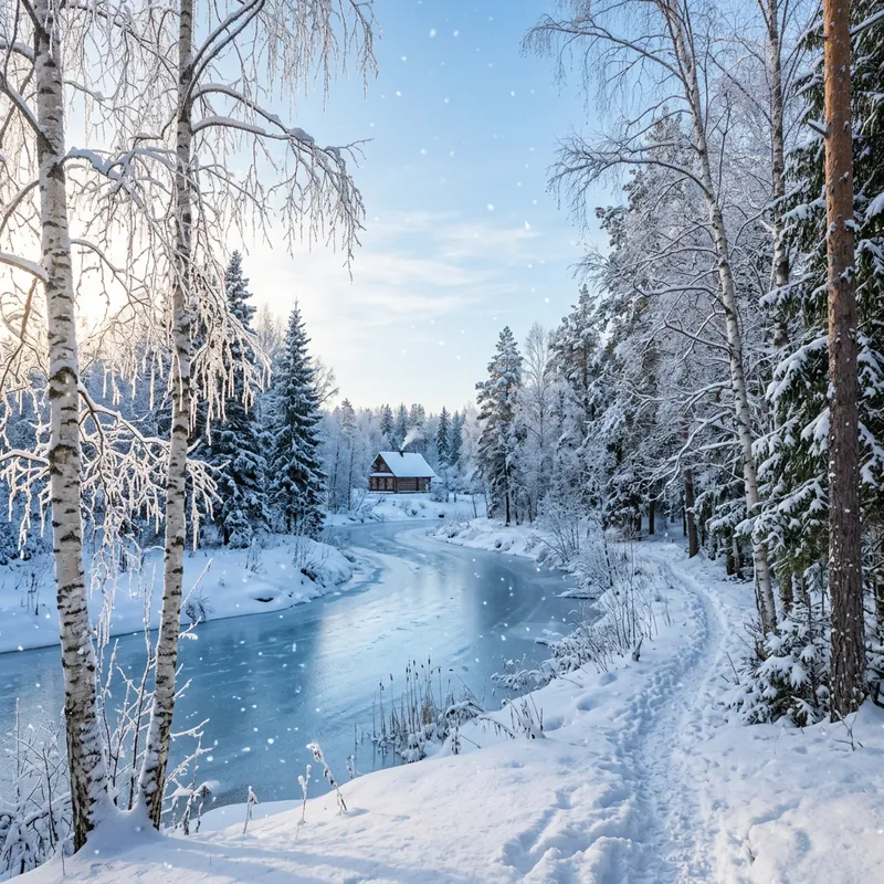 Russian Winter Nature: Tranquil Seasonal Views Russian Winter Nature: Tranquil Seasonal Views