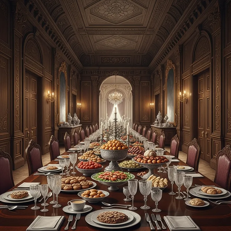 Endless Hallway to a Grand Dining Room