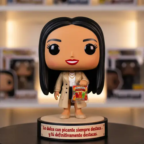 Beautiful Latina Funko Pop Figure with Spicy Treats
