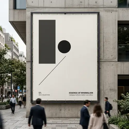 Minimalist Art in Marketing Campaign