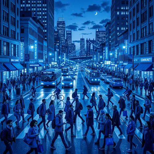 Society in Blue: A Visual Representation