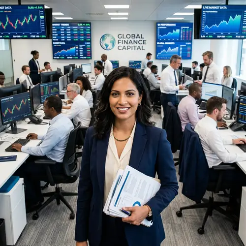 Beautiful Woman in Financial Business Setting