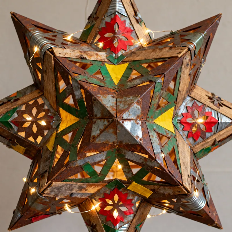 5ft Eco-Friendly Parol Crafted from Recycled Materials