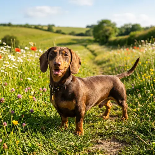 Charming Dachshund: Playful Canine Companion