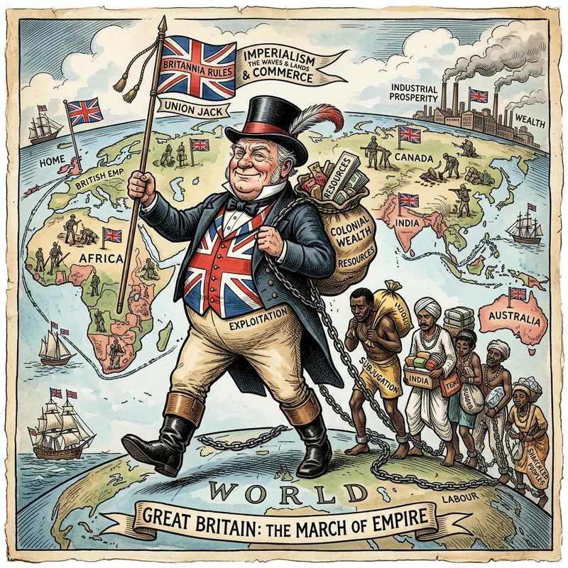 UK Imperialism and Colonialism Cartoon Analysis