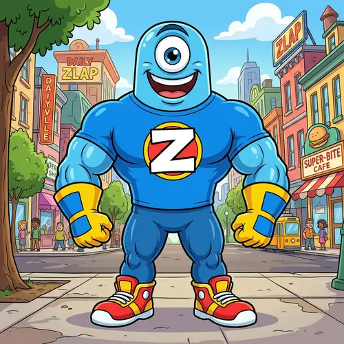 Pumped-Up Minion in Z T-Shirt - Fun Character Design