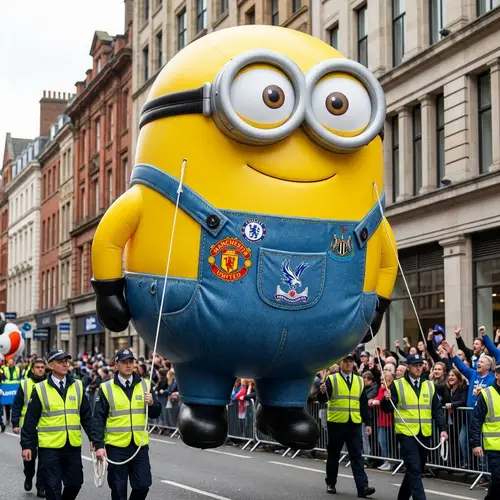 Huge Pumped Up Minion with Football Crests