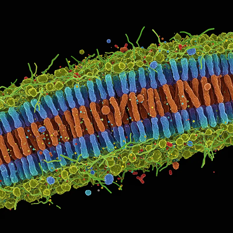 Detailed Biological Cell Membrane Illustration
