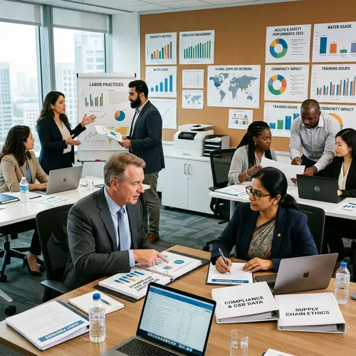 Corporate Social Responsibility Audit Scene | Diverse Collaboration