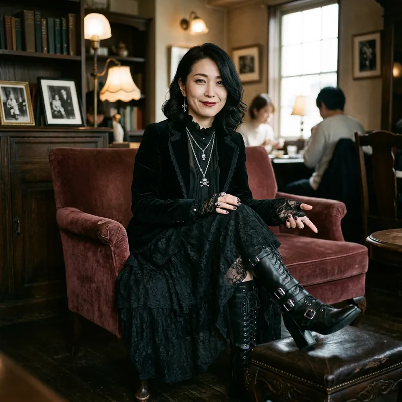 Gothic Japanese Beauty: Showcasing Elegance