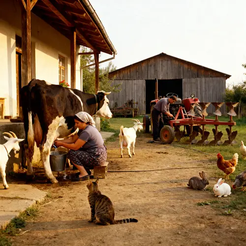 Life in a 60s Balkan Village: Farm Scene