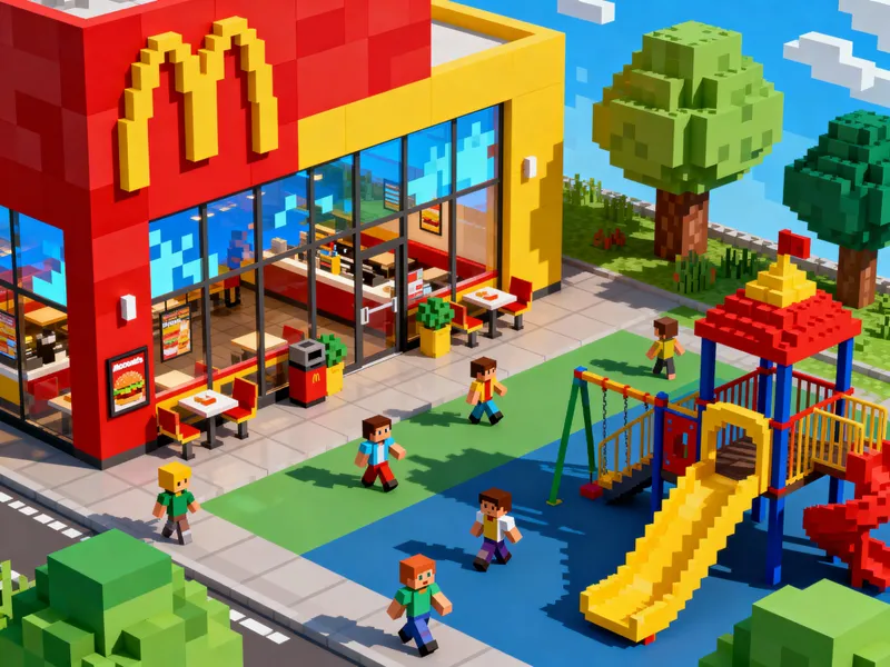 Minecraft McDonald's: Colorful Playground Adventure