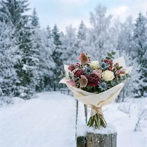 Colorful Winter Bouquet | Frost Patterns & Snowfall
