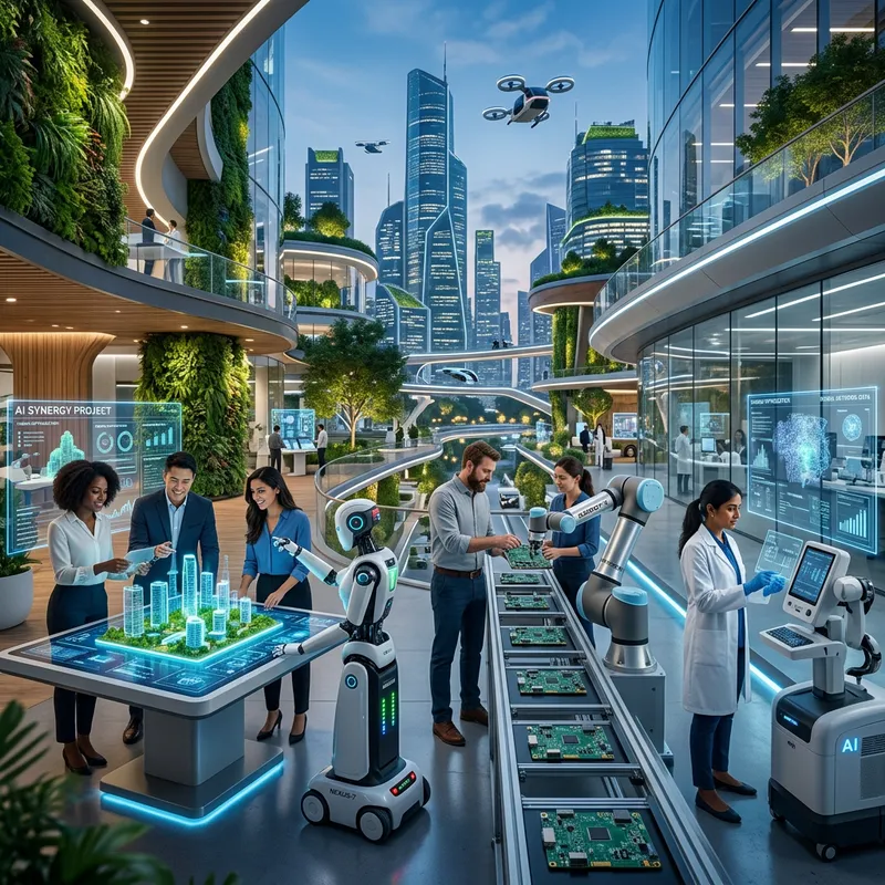 Futuristic AI Collaboration in Work Environments