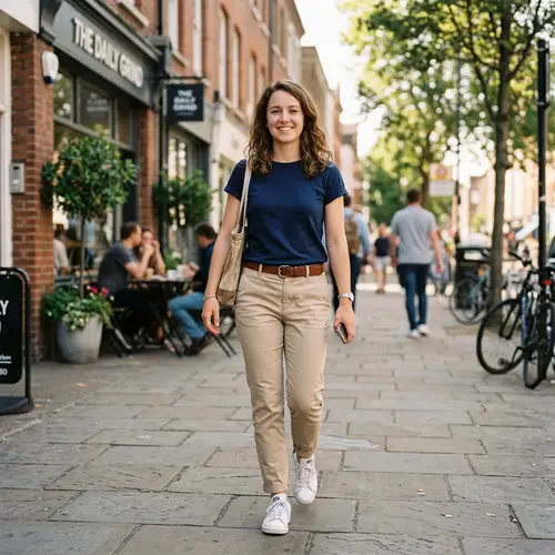 Navy Blue Good T-Shirt and Chinos Outfit