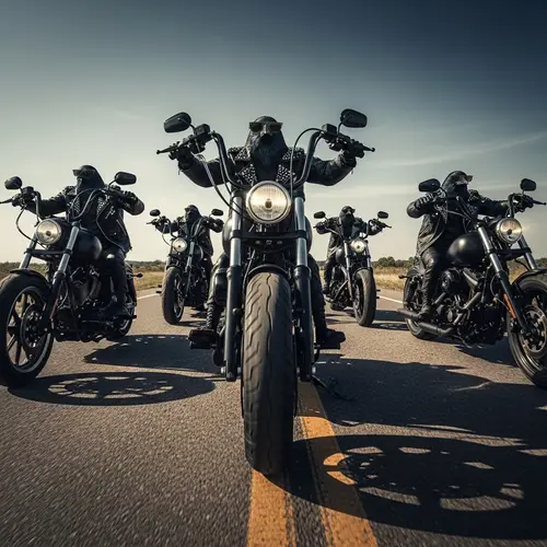 Crows Rock Band: Biker Gang on Motorbikes