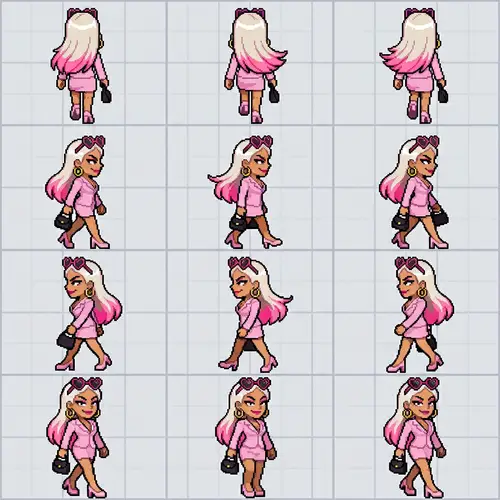 Petty A. F. Coates: 32x32 Pixel Art Sprite Sheet