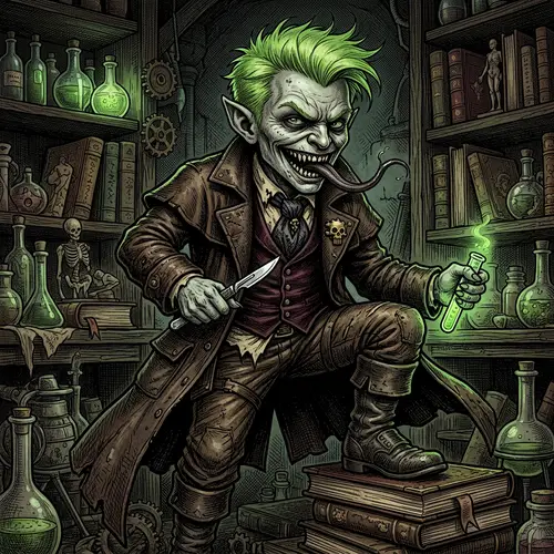 Cunning Male Ghoul Gnome - Fantasy Character Art