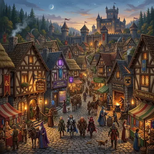 Explore the Enchanting DnD Town