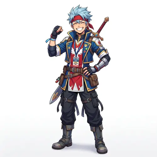 Modern Anime Style Male Cosplay | Vibrant, High-Resolution Design