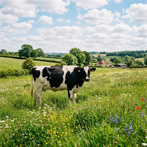 Una Vaca in a Lush Green Pasture