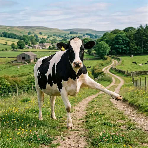 Cow Pointing Forward – Captivating Animal Image