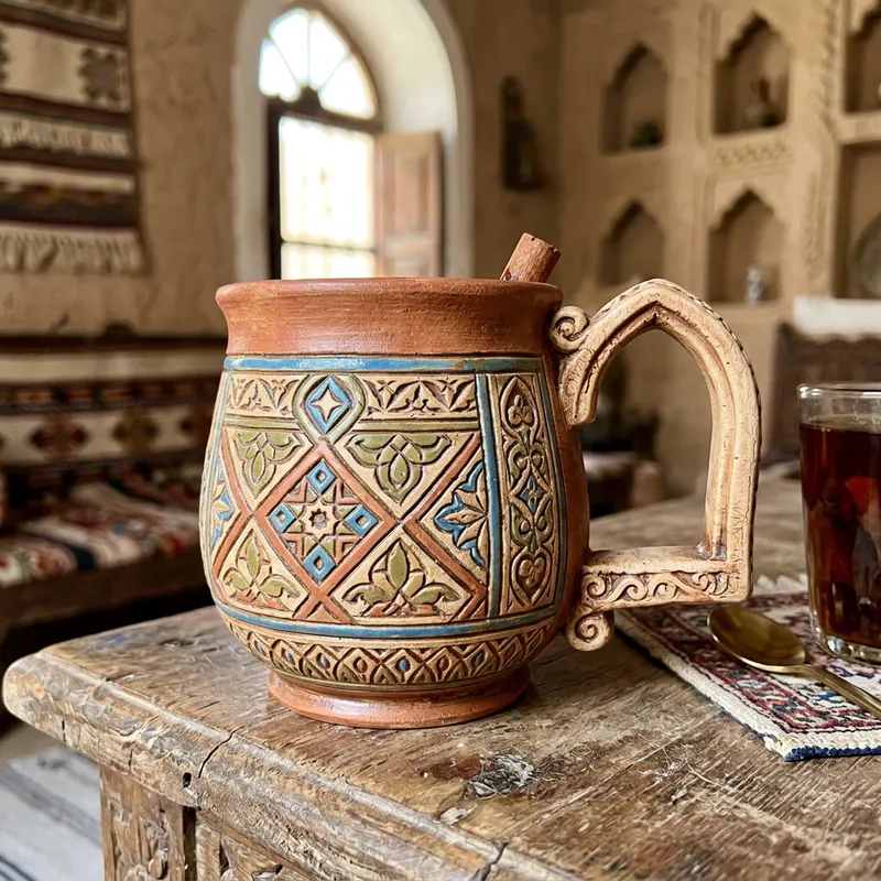 Handmade Qatif-Inspired Ceramic Mug Handmade Qatif-Inspired Ceramic Mug
