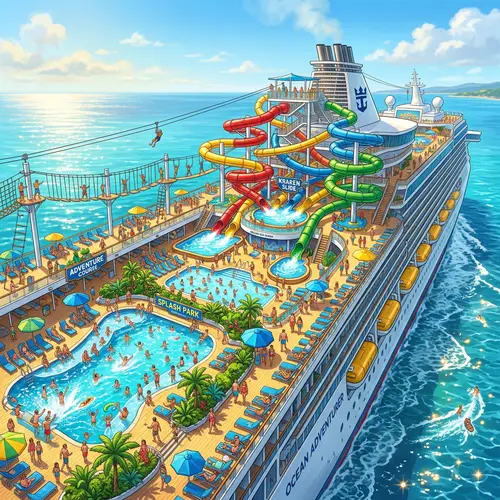 Colossal Cruise Liner with Thrilling Aquatic Playgrounds