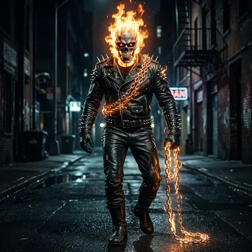 Ghost Rider Character - Supernatural Entity Imagery