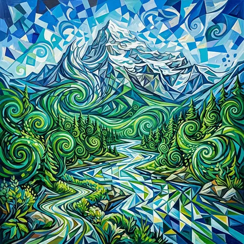 Breathtaking National Park with Abstract Twist