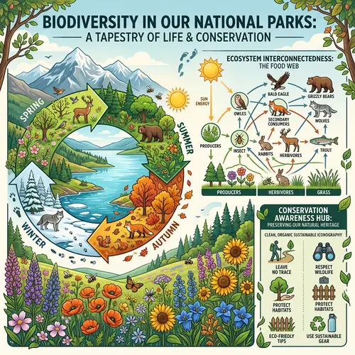 Diverse Wildlife Habitat Showcasing Biodiversity & Conservation Awareness