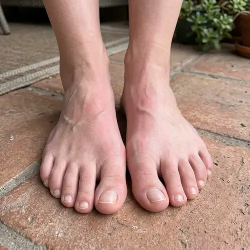 Stunning 8K Photo of Women's Feet on Patio