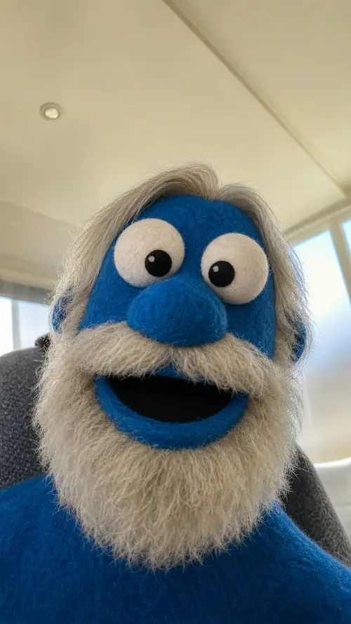 Muppet Styled Felt Puppet like Cookie Monster