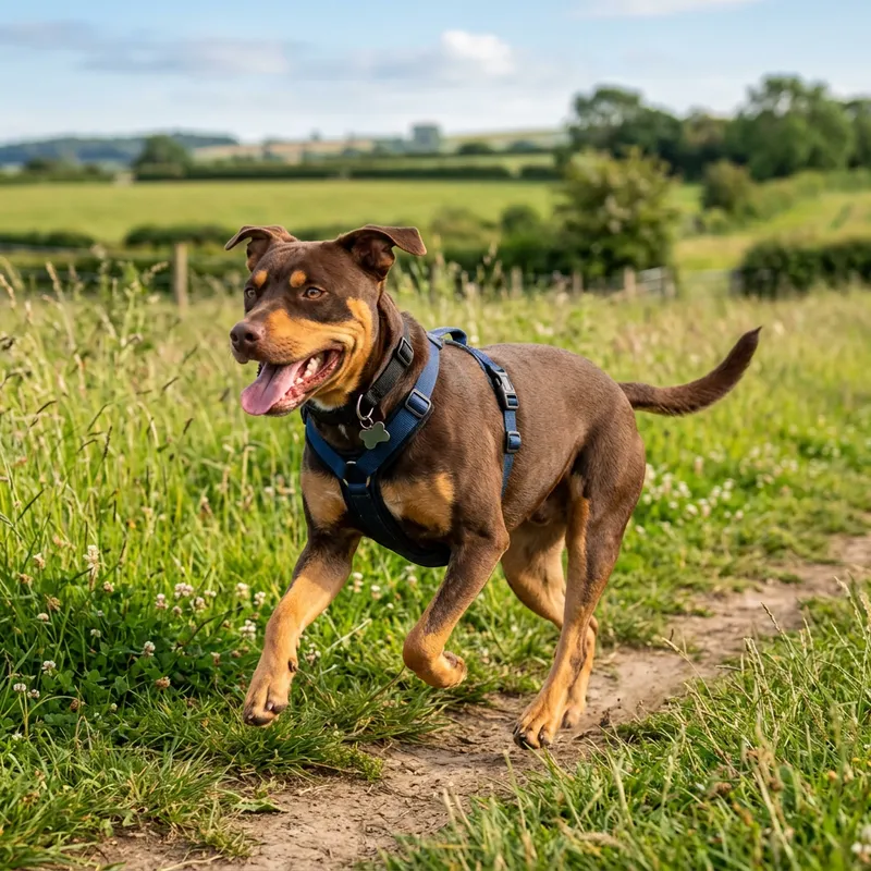 Pitbull Dog with Unique Kelpie Colors Pitbull Dog with Unique Kelpie Colors