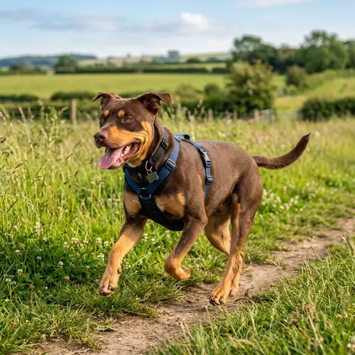 Pitbull Dog with Unique Kelpie Colors