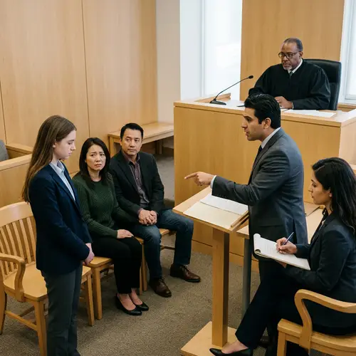 Youth Justice Scene: Minimalist Depiction