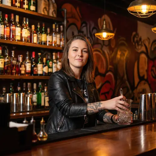 Stylish Young Bartender: Confidence Behind the Bar