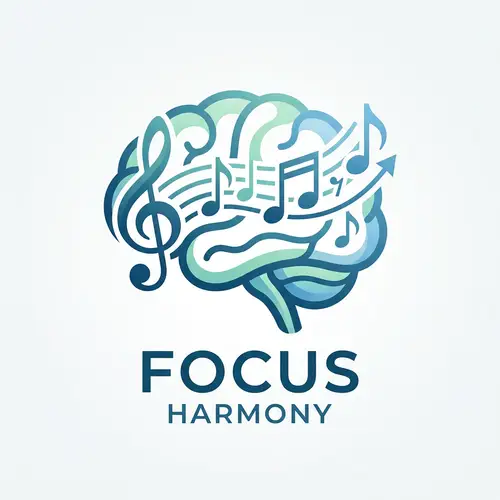 Concentration & Productivity: Brain-Music Logo Design