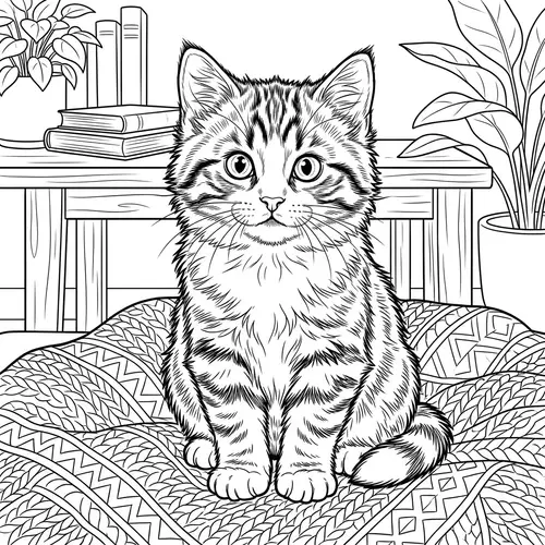 Black and White Coloring Page for Friends