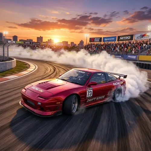 High-Performance Drift in Virtual Racing Game - Thrilling Dynamics