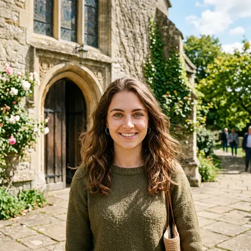 Portrait of Woman Outside Traditional Church | Paola de la Iglesia Mora