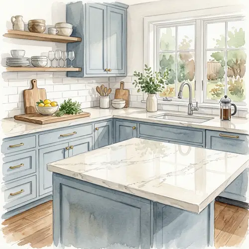 Elegant Quartz Countertops for Modern Kitchen | Premium Durability & Beauty