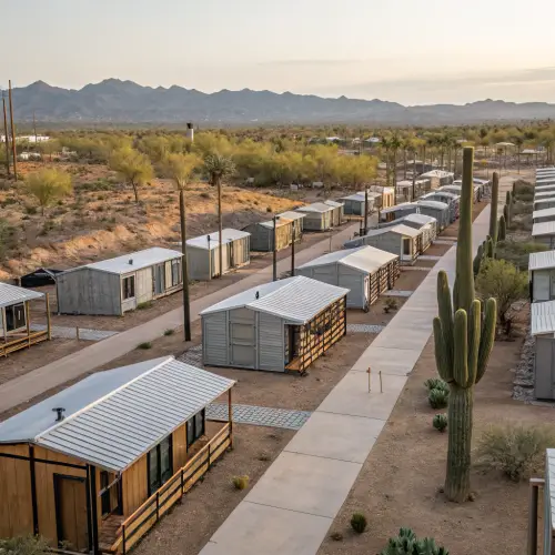 Modern Homeless Village in Tucson, Arizona