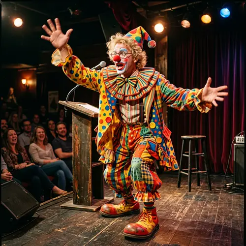 Colorful Clown Costume for Dramatic Performances