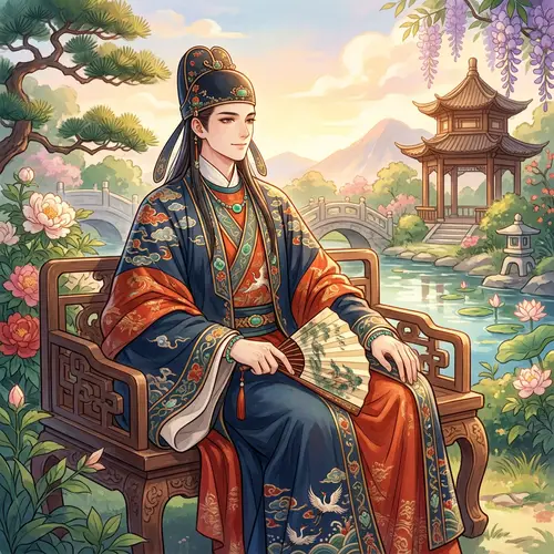 Anime-Inspired Tang Dynasty Portrait