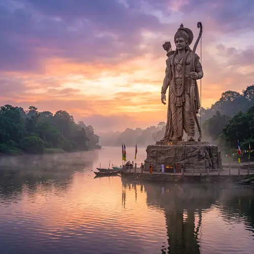 Majestic River Statue: Symbol of Devotion & Spirituality