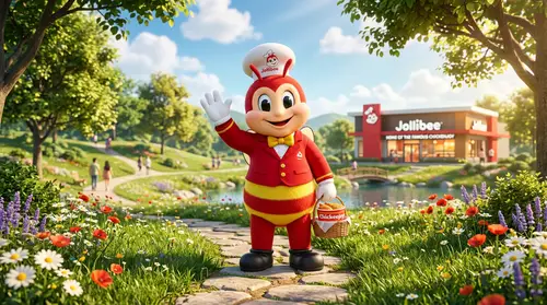 Vibrant Jollibee Mascot Animation in 3D Style