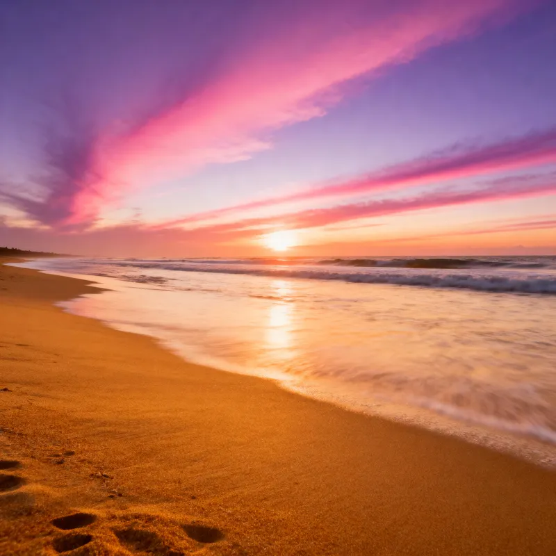 Stunning Beach Landscape at Sunset