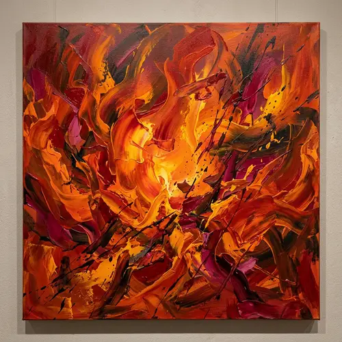 Fiery Energy: Captivating Abstract Art Piece